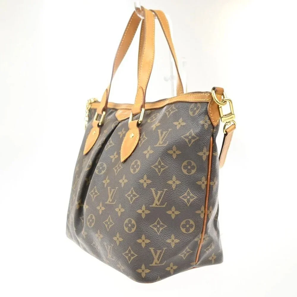 LOUIS VUITTON Palermo PM 2Way Hand Bag Monogram Leather Brown M40145 96KC445 - Picture 2 of 16